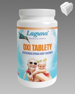 Bezchlorová bazénová chemie Laguna OXI tablety 1kg karton