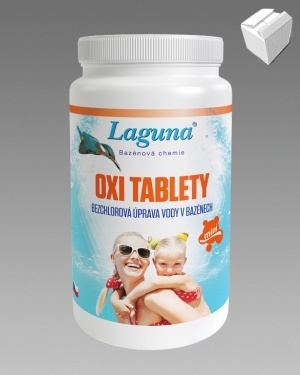 Bezchlorová bazénová chemie Laguna OXI Mini tablety 0,8kg (karton)